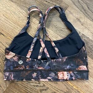 Lululemon Energy Bra Frosted Rose Multi Size 4